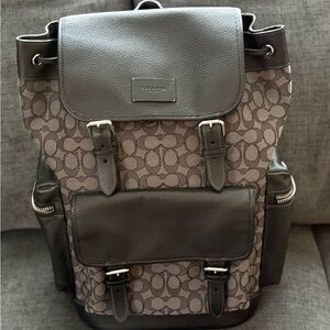 Coach Signature Black and Gray Men's Backpack